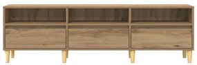 TV szekrény fiókkal kézműves tölgy 150 x 30 x 45 cm Faanyag