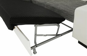 Ülőgarnitúra, fehér/szürke melír, balos, MINERVA