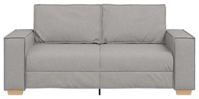 kétszemélyes, felhőszürke szövetkanapé 140 cm