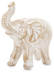 Dekorfigura Elephant Cement Fehér, Bézs 15,5x7x14,5cm