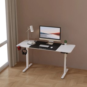 [pro.tec] Állítható magasságú íróasztal Stryn 120 x 60 cm fehér