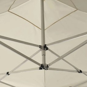 krémszínű összecsukható rendezvénysátor falakkal 3 x 3 m