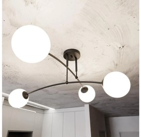 Csillár PREGOS 4xE14/10W/230V fekete