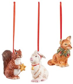 Karácsonyi függő dísz állatkás motívummal, 3 db, Nostalgic Ornaments kollekció- Villeroy & Boch
