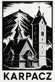 Poszter Minimalista Kárpát-medence Wang Templom 30x40