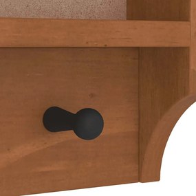 SANDNES tömör fenyőfa falra szerelt kabátállvány 87x12x35 cm