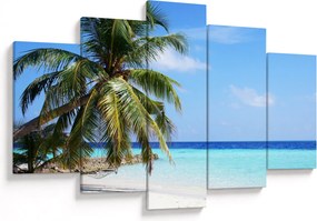 Pálmafák a strandon képe (150x105 cm)