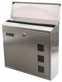 Postafiók 350 x 330 x 110 mm, rozsdamentes acél