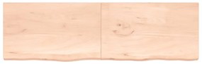 kezeletlen tömör tölgyfa fali polc 200x60x(2-4) cm
