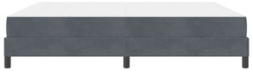 Boxspring ágy matraccal Sötétszürke 180 x 200 cm Bársony