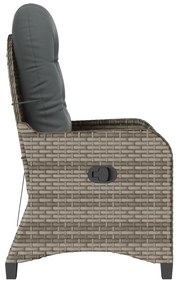 Fotel párnával Szürke Poly Rattan