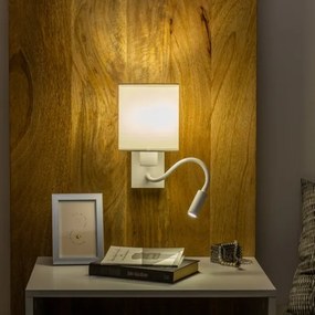 Brilagi - LED Rugalmas fali lámpa NUBILA 1xE27/25W/230V + LED/3W fehér