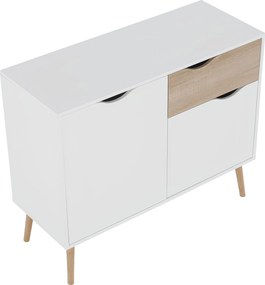 komód, tölgy sonoma/fehér, OSLO 75387