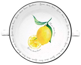 Citrom mintás Porcelán tál füllel 12 cm Amalfi