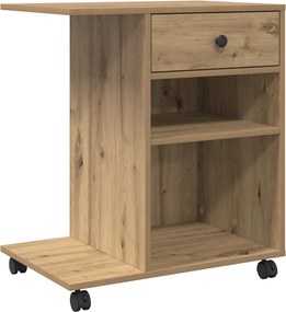 vidaXL Nyomtatóállvány fiókkal Művészi tölgy 60 x 40 x 68.5 cm Faanyag