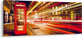 Kép - piros telefonfülke (120x50 cm)