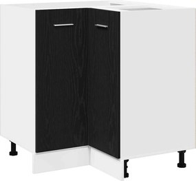 vidaXL Függő szekrény Fekete tölgy 75,5 x 75,5 x 80,5 cm Faanyag