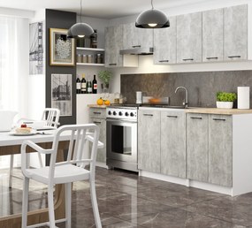 Felső konyhaszekrény Ozara W40 H580 (fehér + beton). 1071168