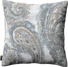 Párnahuzat 43x43 kék-zöld paisley krémszínű alapon