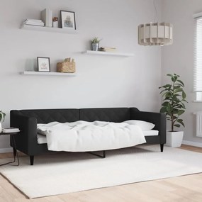 fekete szövet kanapéágy 80 x 200 cm