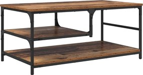vidaXL Dohányzóasztal Öreg fa 90 x 49 x 40 cm Faanyag
