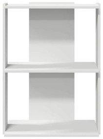 3 szintes fehér szerelt fa könyvespolc 60x30x80 cm