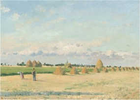 Üveg kép - Camille Pissarro, Landscape, Ile de France, reprodukciók (70x50 cm)