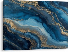 Kép - Kék márvány absztrakció (70x50 cm)