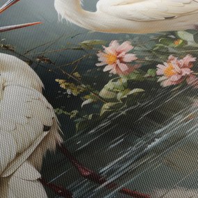 Kép - Fehér darvak (90x60 cm)