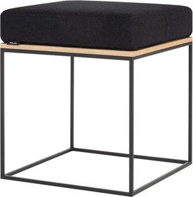 Fekete kárpitozott ülőke Feo – noo.ma