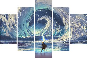 Kép - Illusztráció egy lándzsás fiúról (150x105 cm)