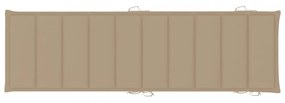bézs oxford szövet napozóágy párna 186 x 58 x 3 cm