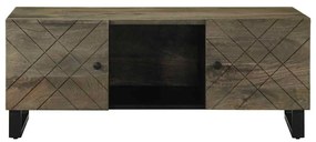 Fekete tömör mangófa dohányzóasztal 100 x 54 x 40 cm