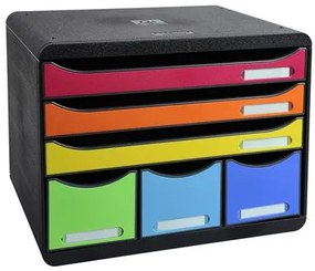 Irattároló, műanyag, 6 fiókos, EXACOMPTA Store-Box Maxi Iderama&amp;reg; (EX306798D)