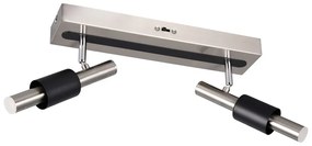 Fekete-ezüstszínű LED spotlámpa 20,5x42 cm Ikaris – Trio Select