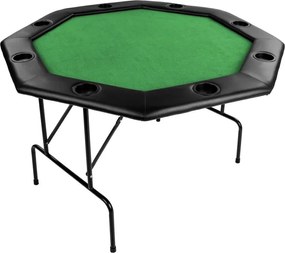 GamesPlanet® Pókerasztal 8 személyes 122 x 122 cm zöld
