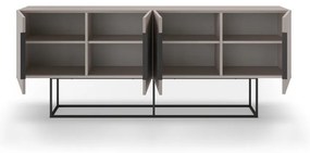 Szürke-bézs alacsony komód 200x80 cm Titan – Marckeric