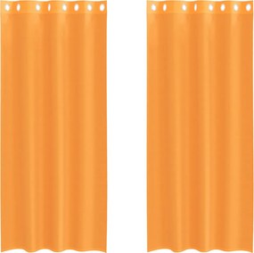 vidaXL 2 db narancssárga fátyolfüggönyök rojtokkal 140x225 cm