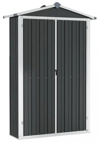antracitszürke horganyzott acél kerti fészer 116x45x175 cm
