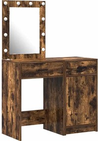 vidaXL Öltözködőasztal fiókkal 2 pcs Barna 50 x 41 x 135 cm Faanyag