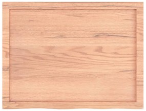 világosbarna kezelt tömör tölgyfa asztallap 80x60x(2-4) cm