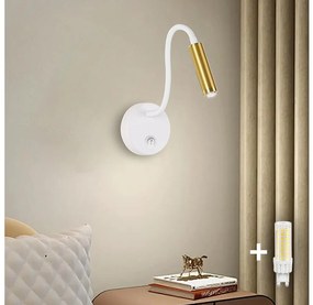 Brilagi - LED Dimmelhető flexibilis fali lámpa MAYA 1xG9/4W/230V fehér/arany