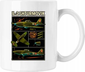 Il-2 Szturmovik Szovjet Repülő Bögre Fehér 330ml