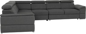 Sarok ülőgarnitúra, szürke, SEGORIA LUX