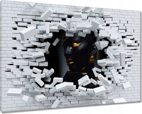 Vászonkép 120x80 Fej arany díszítéssel