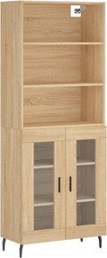 vidaXL sonoma tölgy szerelt fa magasszekrény 69,5 x 34 x 180 cm
