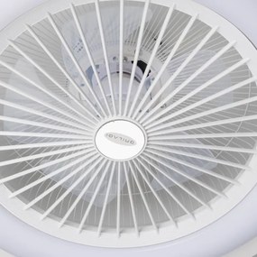 Brilagi - LED Dimmelhető lámpa ventilátorral RONDA LED/48W/230V fehér + távirányító