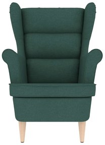 vidaXL sötétzöld szövetfotel 74 x 84 x 100 cm