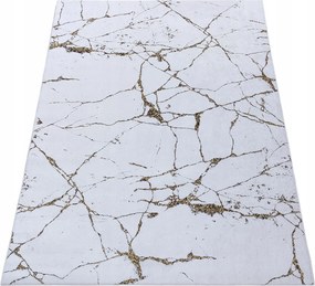 Szőnyeg 160x220 Márvány Fehér Csúszásgátló Mosás