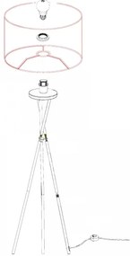 Eglo 95539 - Állólámpa FONDACHELLI 1xE27/60W/230V